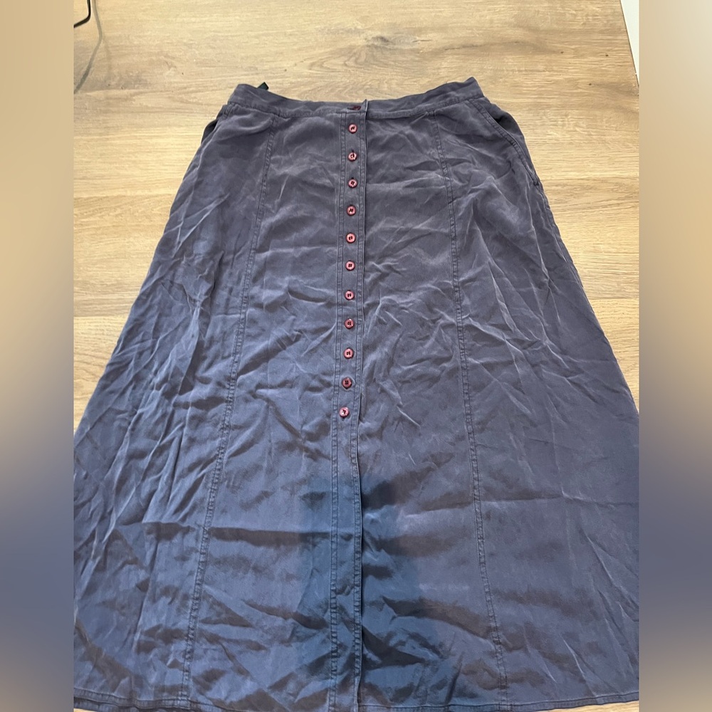 NY Collection Purple Maxi A-Line Skirt Casual